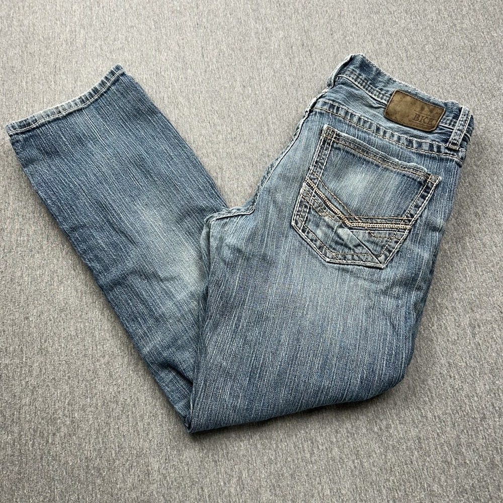 BKE Jake Straight Leg Jeans Men's 32x28 Blue Denim Pants *WEAR*